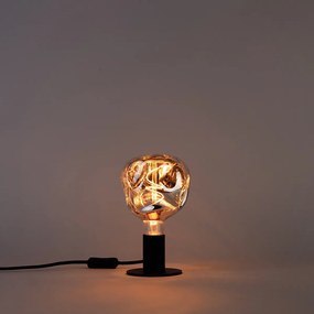 E27 Stmievateľná LED žiarovka G125 strieborná 4W 75lm 1800K