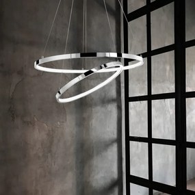 LED luster Aria 85W 60 chrome stmievateľné