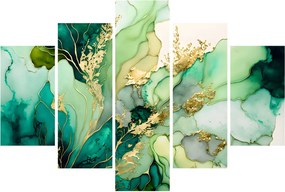 Obraz - Zelená abstrakcia (150x105 cm)