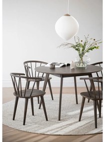 Tmavohnedý okrúhly jedálenský stôl v dekore duba ø 115 cm Yumi – Rowico