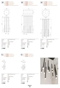 Redo 01-2047 - LED Luster na lanku MADISON 8xLED/4W/230V meď