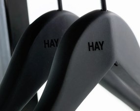 HAY Ramienka Soft Coat Hanger Wide Black, set 4ks