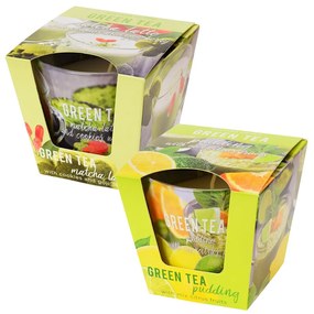 vonná sviečka v SKLE GREEN TEA PUDDING 115GR