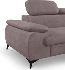 Rohová sedacia súprava Scala, staroružová látka, pravý roh