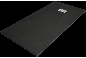 Mexen Hugo sprchový kout obdélníkový SMC 180 x 80 cm, černý, kryt inox - 42708018-X