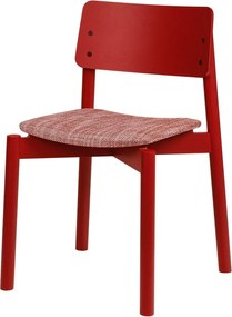 Červená stohovateľná jedálenská stolička Wem – noo.ma
