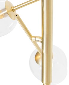 Klasická stojaca lampa zlatá so sklom 5-svetlo - Elien