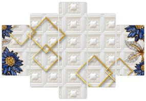 Obraz - Diamantové kvety (150x105 cm)