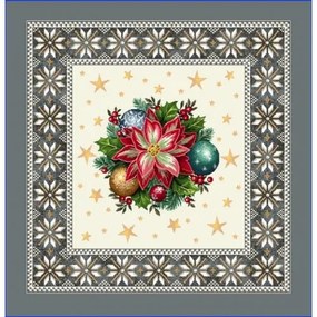 Texicop Gobelínový vianočný obrus Eden 1156 GR 100x100 cm