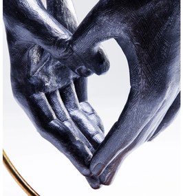 Elements Heart Hand dekorácia srdce čierna/zlatá