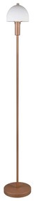 Stojacia lampa v bronzovej farbe so skleneným tienidlom (výška 120 cm) Glenn – Reality