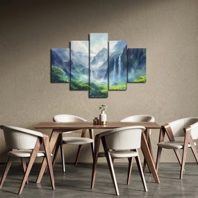 Obraz - Údolie vodopádov (150x105 cm)