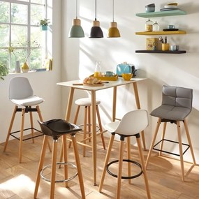 Barová stolička Maxon čierna/dub