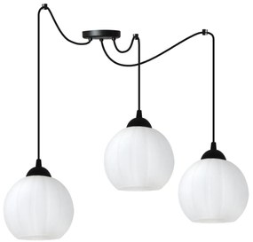 Závesné svietidlo Costa Spider, 3x biele sklenené tienidlo, b