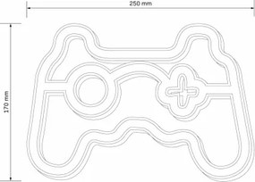 LED Neónová nástenná dekorácia GAME LED/3W/3xAA USB modrá