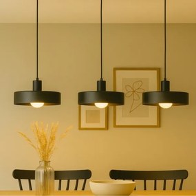 Luster na lanku ARCANE 3xE27/60W/230V čierna