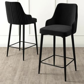 Sada barových stoličiek Enox Black, 2 ks