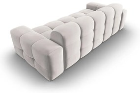 Svetlosivá zamatová pohovka 222 cm Kendal - Micadoni Home