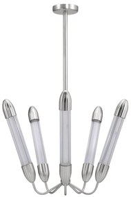 Oceľové závesné svietidlo v striebornej farbe so skleneným tienidlom ø 69 cm Lemon Squeeze – UMAGE