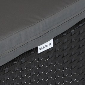 Záhradný balkónový set Nilo - 2 miesta, čierna