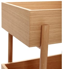 Konzolový stolík z dubového dreva v prírodnej farbe 34x43 cm Stack – Hübsch