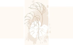 Obraz - Line art monstera N⁰1 (90x60 cm)