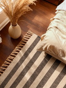 Kusový koberec Handloom 106334 Playa White Black, 120x170, čiernobiela, chodba / predsieň, Hanse Home