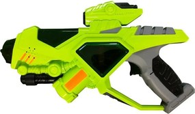 LEAN Toys Vesmírna zbraň: laserová pištoľ, svetelný meč a maska, zelená