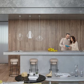 Závesné svietidlo Umberto, 1x biele drôtené tienidlo