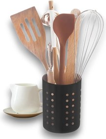 Orion Stojan na príbory a kuchynské varechy, nerez BLACK - čierny