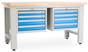 Dielenský stôl Solid OAK-44, 150 cm, 2 závesné boxy, dub