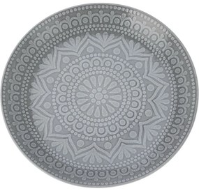 Kameninový plytký tanier Ethnic, pr. 27 cm, sivá