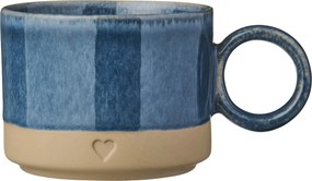 Ib Laursen Kameninový hrnček Heart Blue Matt 290 ml