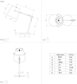 Eglo 39866 - Stolná lampa GRANADILLOS 1xE27/40W/230V