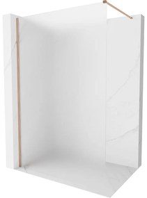 Mexen, Mexen Kioto-X sprchová stena 130 x 200 cm, matná 10 mm, brúsená meď - 800-130-101-65-30-X