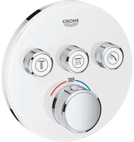 GROHE Grohtherm SmartControl termostatická batéria pod omietku, pre 3 výstupy, mesačná biela, 29904LS0