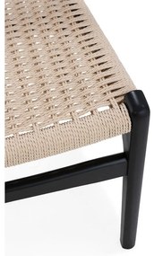 Čierne jedálenské stoličky v súprave 2 ks z kaučukového dreva Biel – MOME