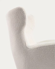 Biele kreslo z textílie buklé Patio – Kave Home