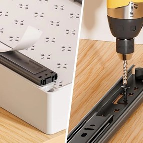 JJA Výsuvný organizér do skrinky s výsuvmi, béžová AXIS 13 x 38 x 6 cm (S)