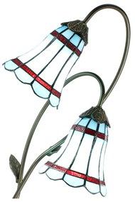 Vitrážová Tiffany 35*18*61 AKVAMARIN