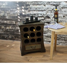 Hnedá vinotéka na 9 fliaš, 46x58 cm – Deco Pleasure