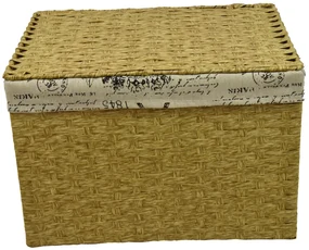 Vyšší úložný box melírovaný s látkou paris Rozmery (cm): 37x26, v.25