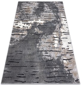 Moderný koberec COZY 8876 Rio - Štrukturálny,  dve vrstvy  rúna sivá
