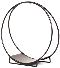 Autronic BONTEC Stojan na drevo ku krbu - kovový, kruhový tvar Farba: Čierna