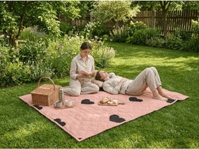 Letná prikrývka HEARTIX 140x200 cm, oranžová