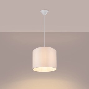 Závesné svietidlo Nova, 1x biele textilné tienidlo, (fi 30 cm)