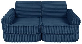 MeowBaby® Churros detská pohovka Plus, Midnight Blue