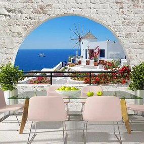 Fototapeta - Summer in Santorini Veľkosť: 100x70, Verzia: Premium