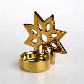 Altom Porcelánový svietnik na čajovú sviečku Star, 9,5 x9,5 cm