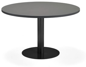 Pevný stôl do jedálne GATHER, na kotvenie, Ø 900x720 mm, antracit, antracit